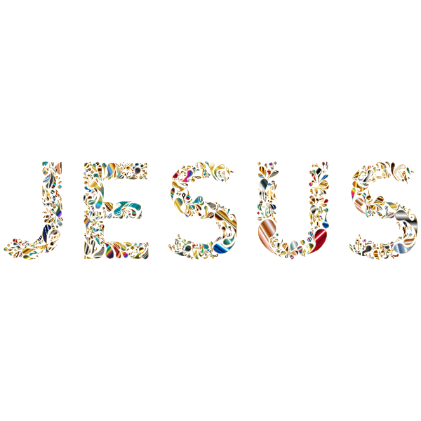 Jesus Typography No Background