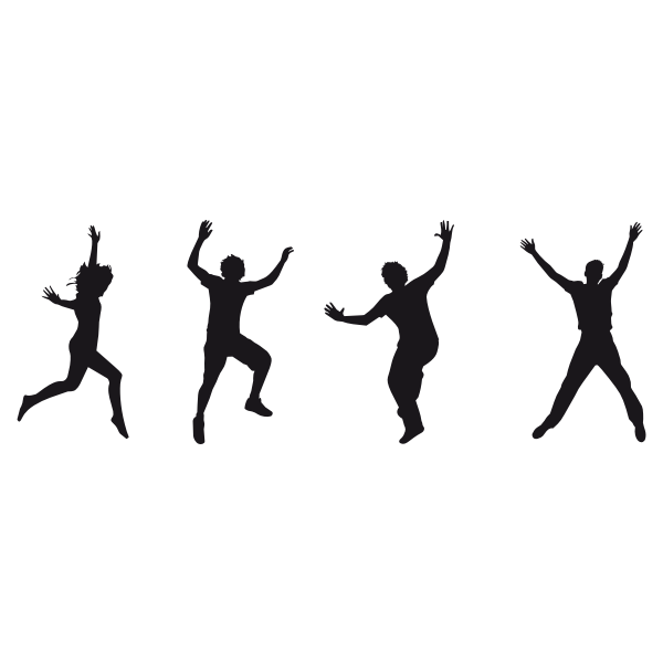 Joy Jumping Silhouette 3 | Free SVG