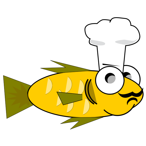 Chef fish vector image