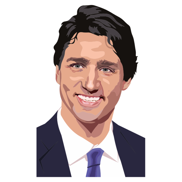 Justin Trudeau Portrait By Heblo