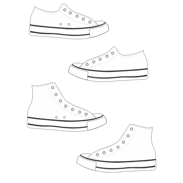 Keds shoes and boots vector image