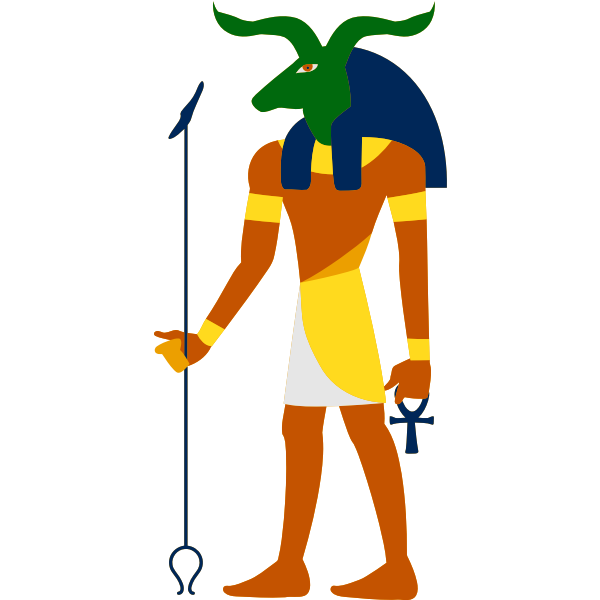 Colorful Egyptian deity