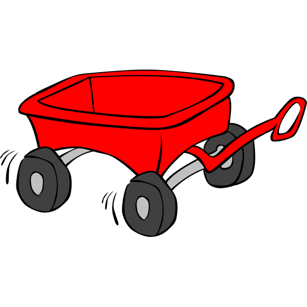 Toy wagon vector graphics