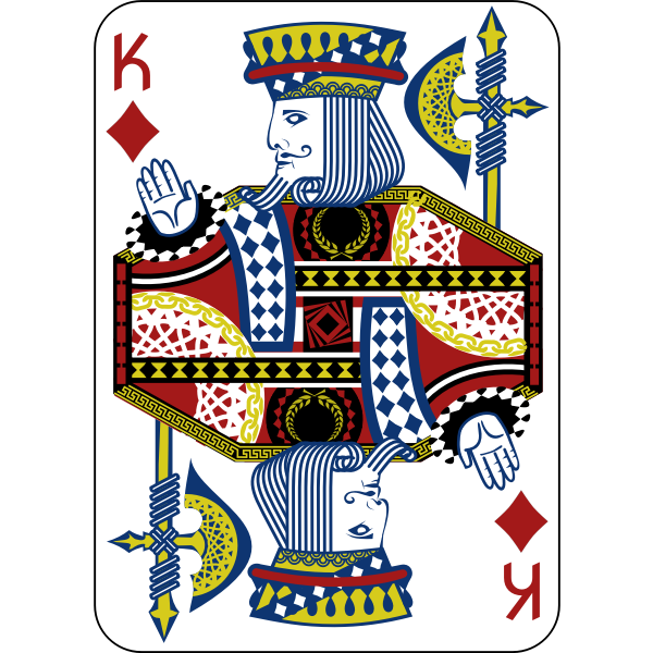 King Of Diamonds Gaming Card Vector Illustration Free Svg