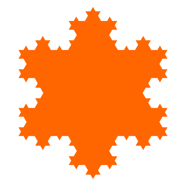 orange snowflake clip art