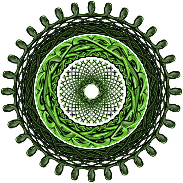 Green mandala image