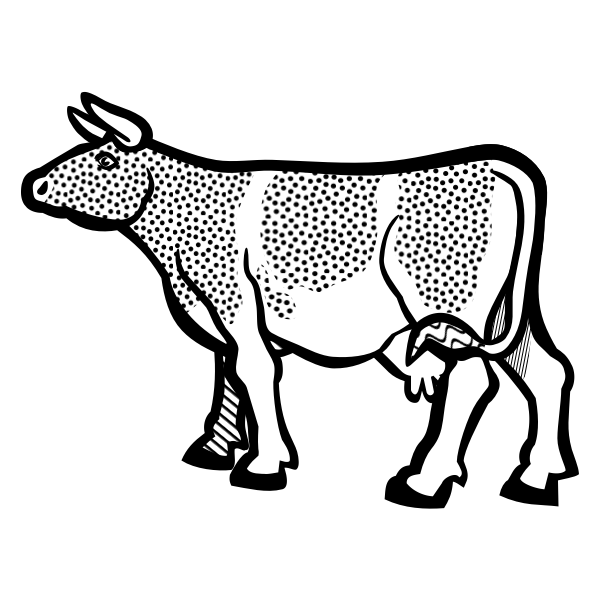 Cow image from coloring book