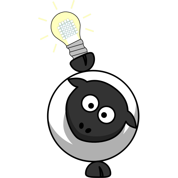 Sheep and light bulb