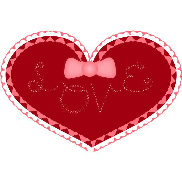 Heart shape in a rectangle vector image | Free SVG