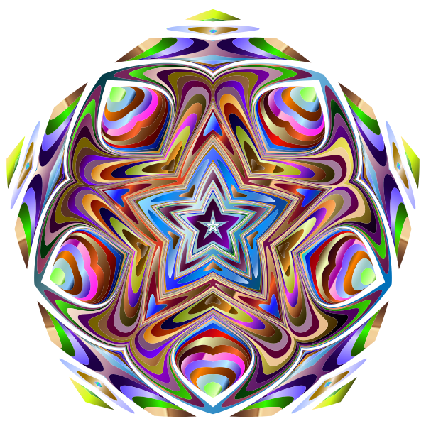 Mandala fractal art pattern