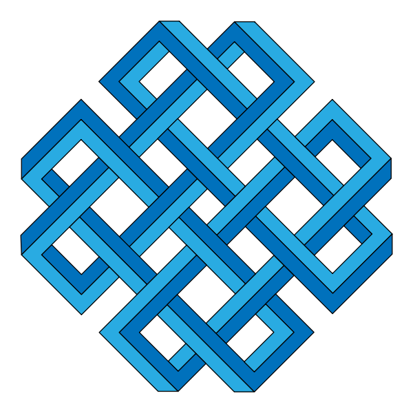 Vector clip art of lattice-work type optical illusion