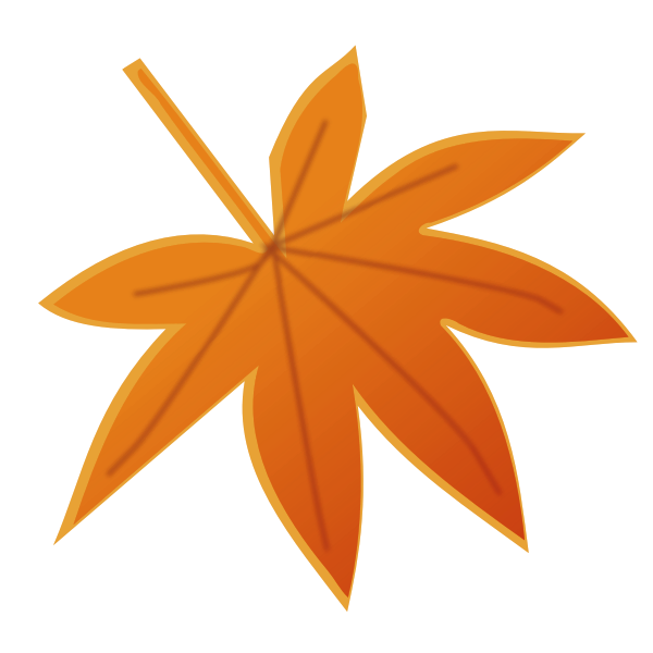 Orange autumn leaf vector image