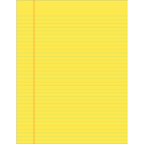 Yellow Lined Paper Clipart