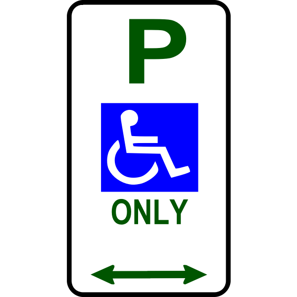 Parking for disabled traffic roadsign vector image