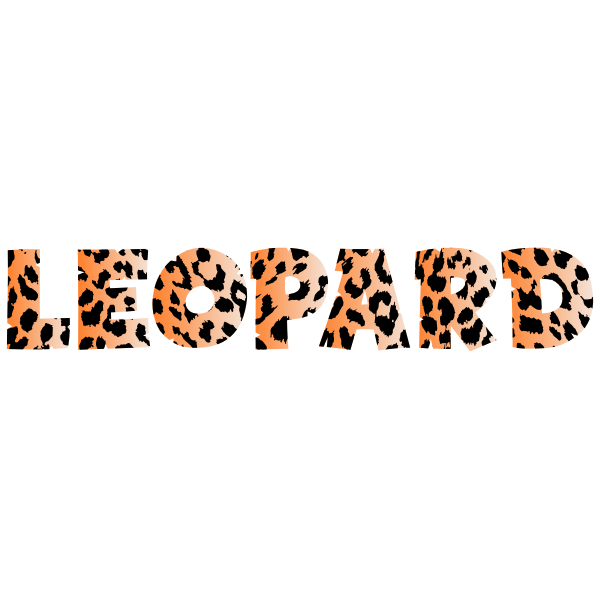 Leopard Typography 2 No Stroke