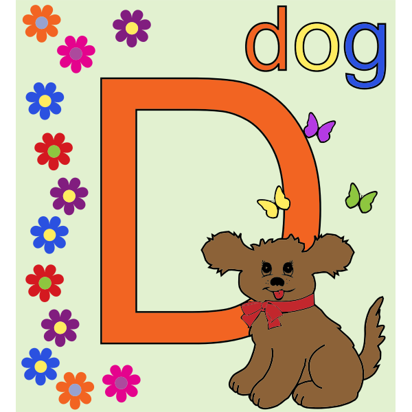 Letter D with a dog