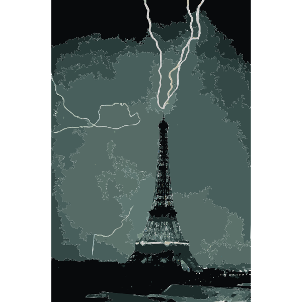 Lightning striking the Eiffel Tower NOAA 2016122127