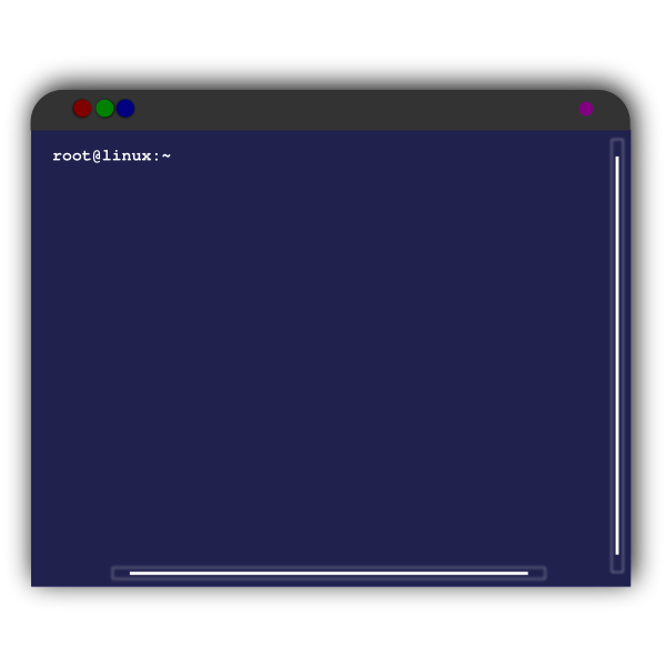 Linux terminal window vector illustration