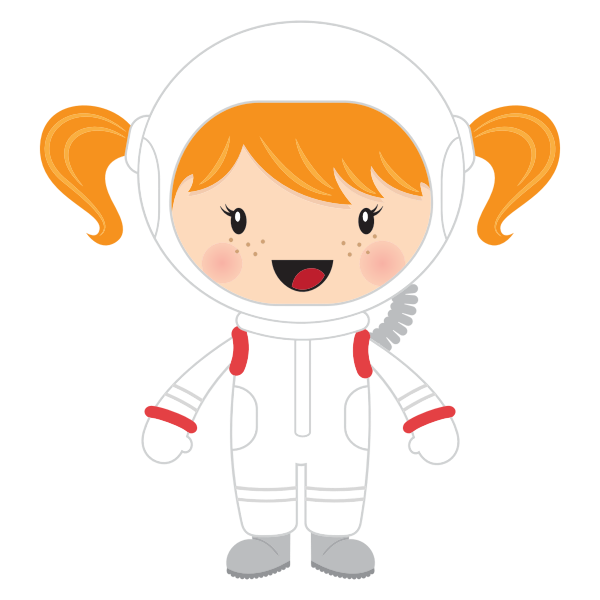 Little girl astronaut
