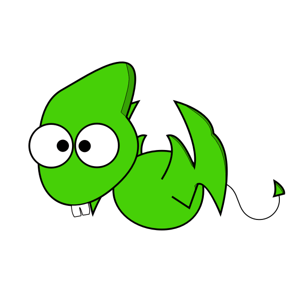 Cute cartoon green creature