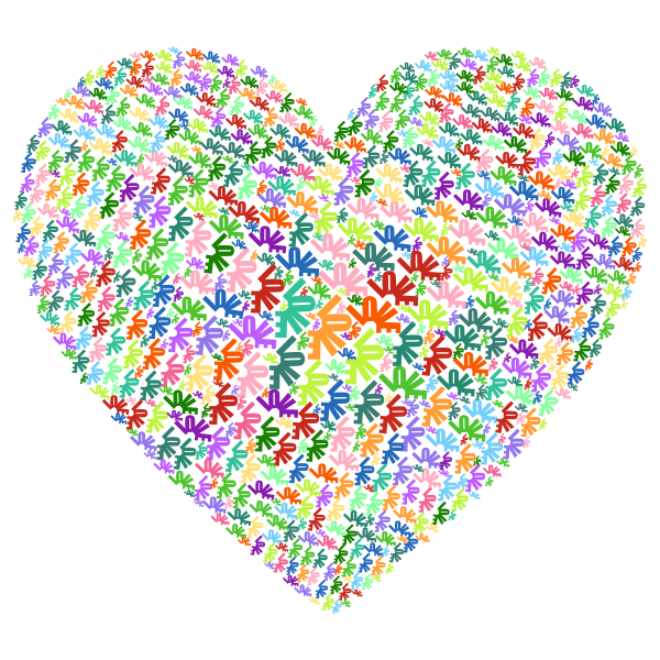 Love Heart Word Cloud No Background