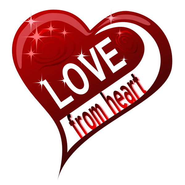 Love from heart decoration vector illustration