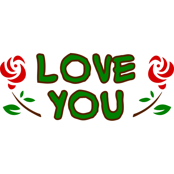 ''Love you'' vector image