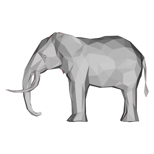 Low Poly 3D Elephant