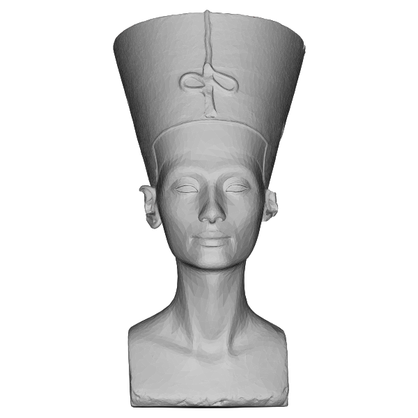 Low Poly 3D Nefertiti Bust