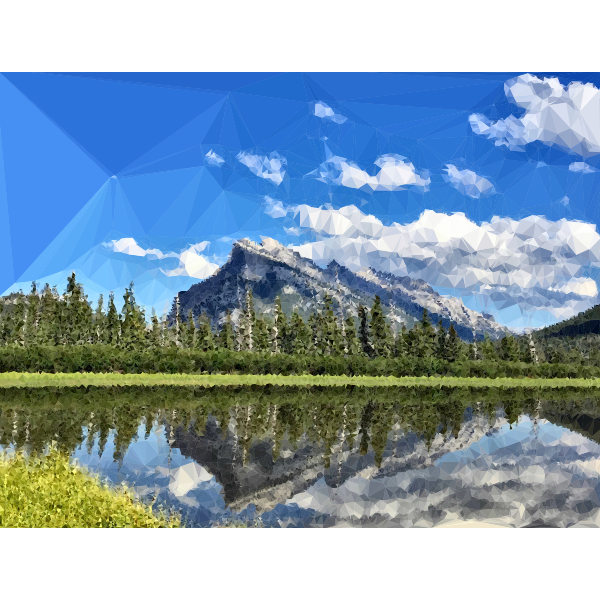 Low Poly Banff National Park Canada