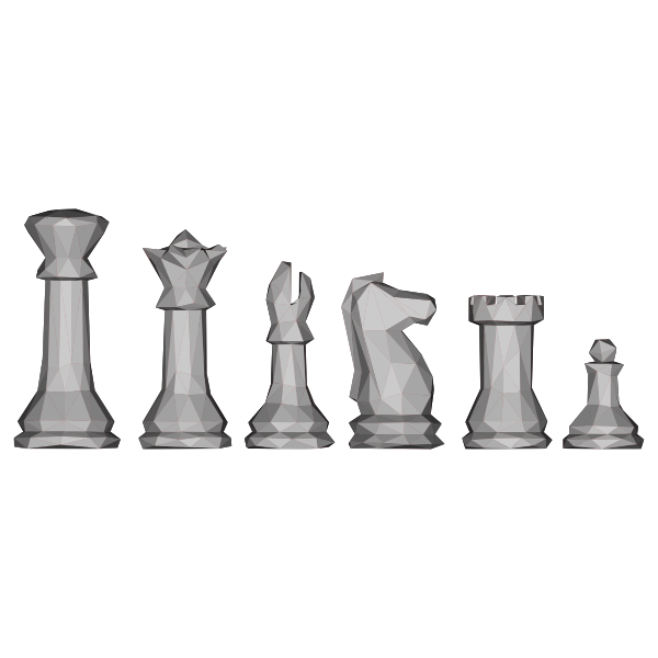 Low Poly Chess Pieces