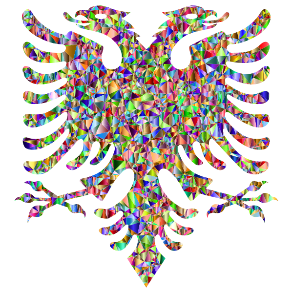 Low Poly Chromatic Double Headed Eagle