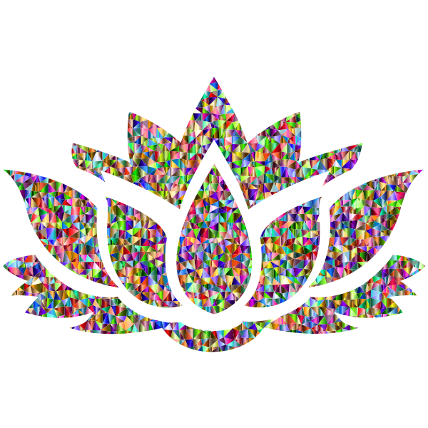 Download Low Poly Chromatic Lotus Flower Silhouette Free Svg