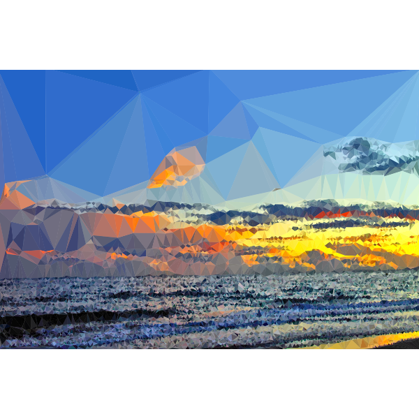 High Poly Oceanscape Free Svg