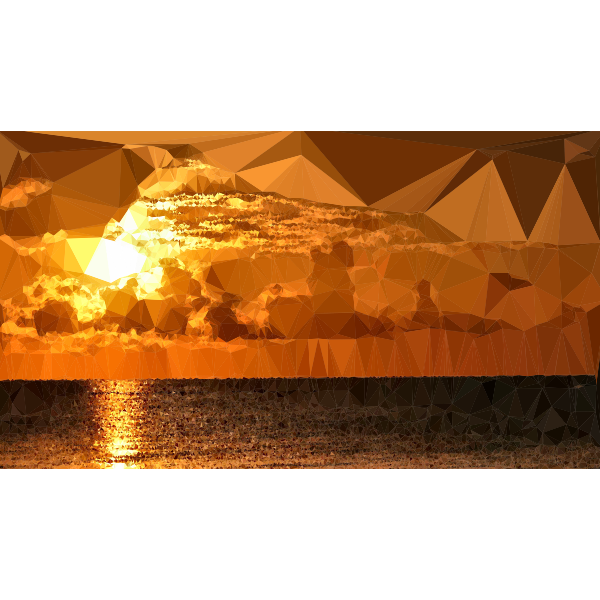 Low Poly Golden Sunset
