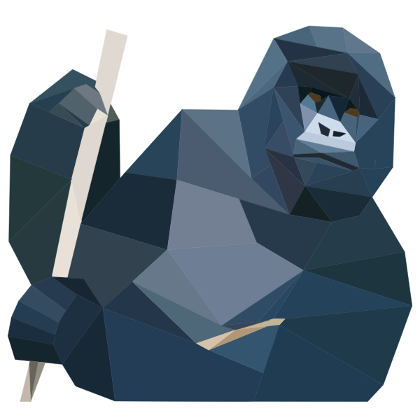 Low poly gorilla