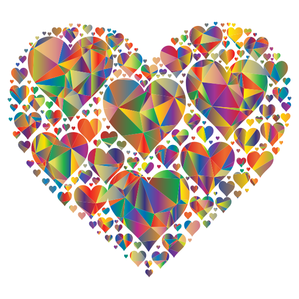 Low Poly Hearts In Heart