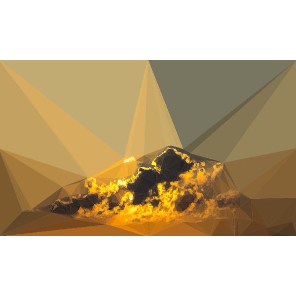 Low Poly Incandescent Amber