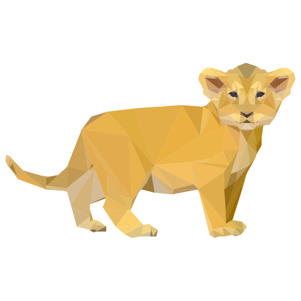 Low Poly Lion Cub