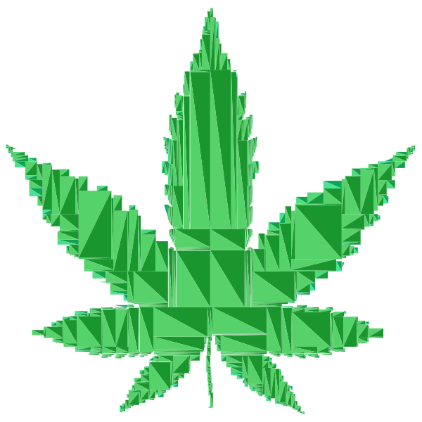 Low Poly Marijuana Leaf