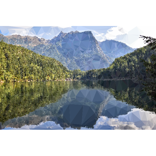 Austrian lake vector image