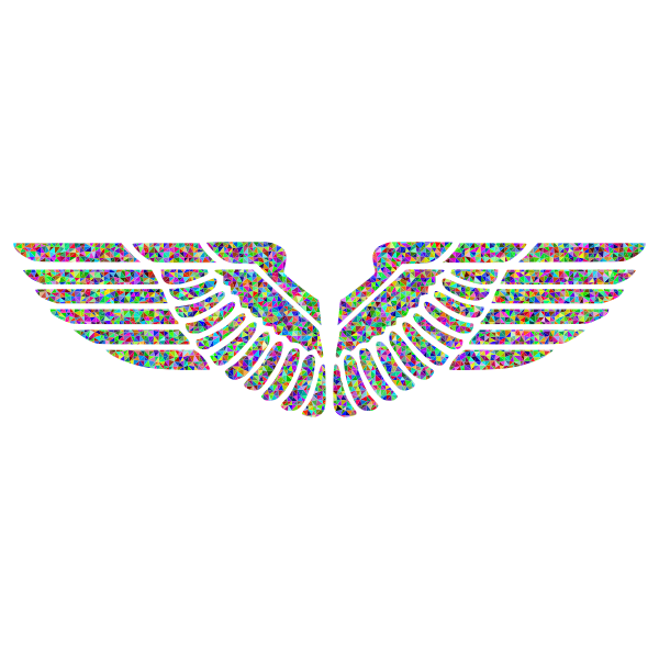 Low Poly Prismatic Eagle Wings