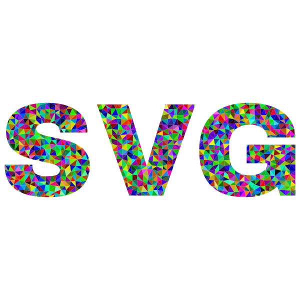 Low Poly Prismatic SVG Typography