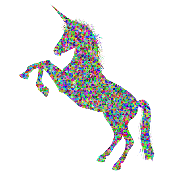 Download Prismatic unicorn silhouette | Free SVG