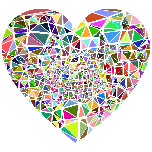 Low Poly Shattered Heart