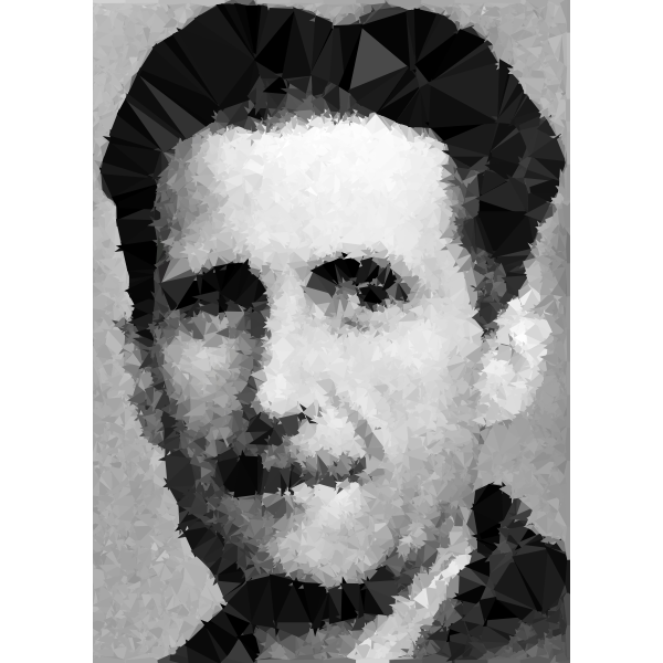 Low Poly Spiky George Orwell