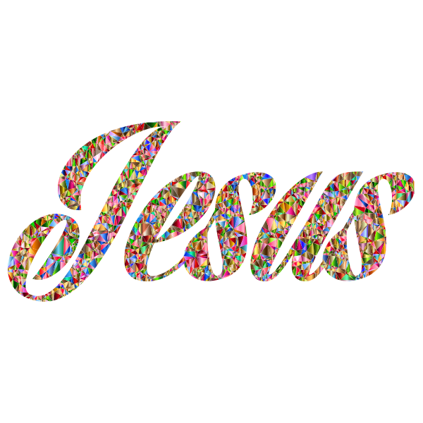 Luminous Chromatic Jesus Typography