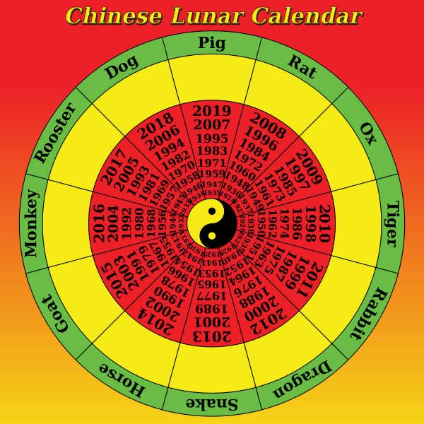 Lunar Calendar 4 Free SVG