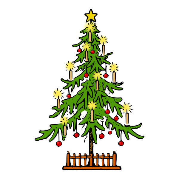 Colored Christmas tree