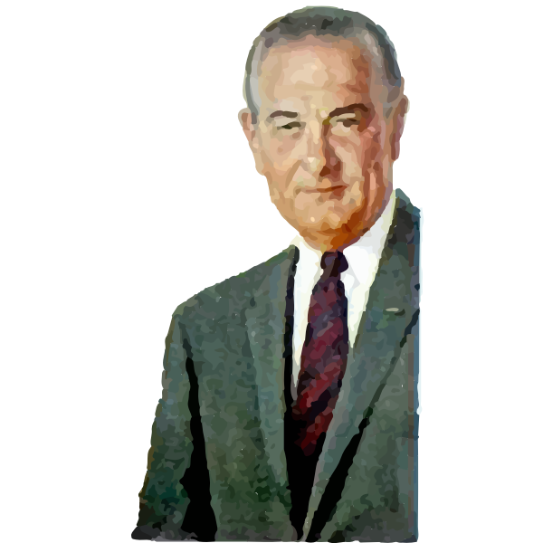 Lyndon B Johnson portrait vector image